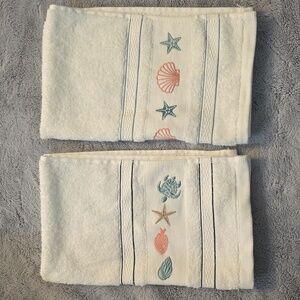 Ocean Shores 2 PC Hand Towels White